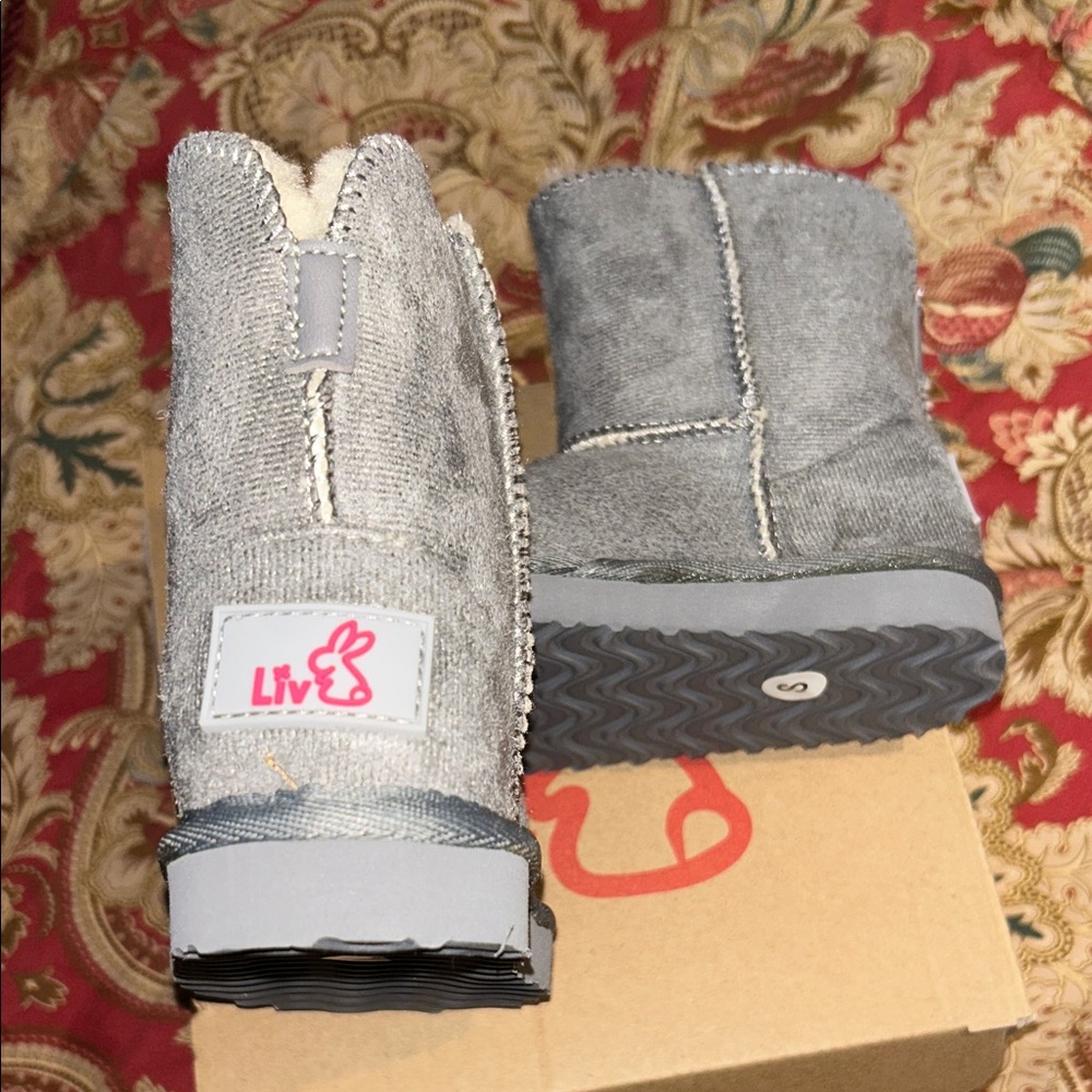 Liv Gray Kids Boots, Please See Size Chart